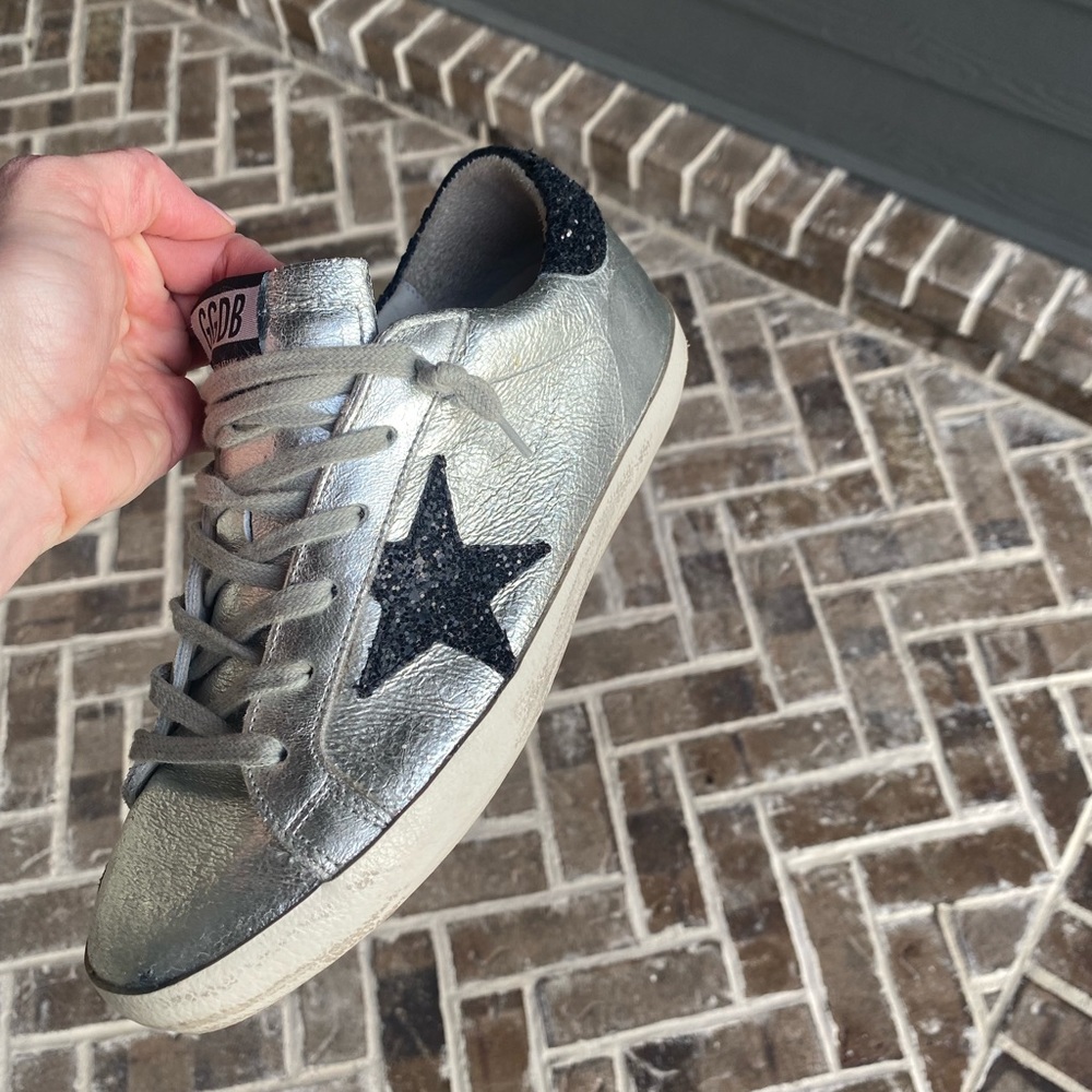 Golden Goose silver superstars